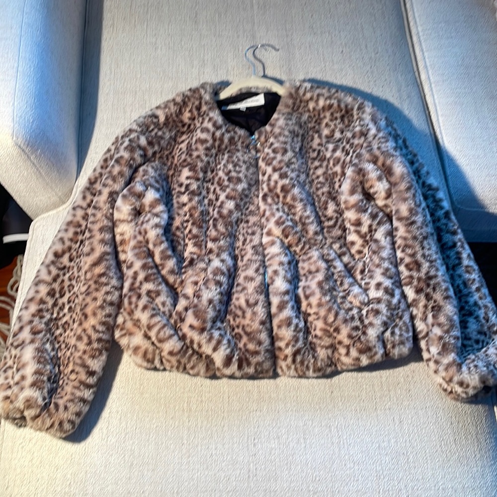 Leopard print bomber jacket